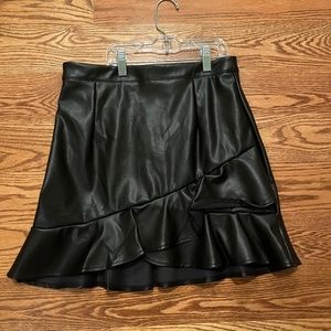 woman's leather skirt